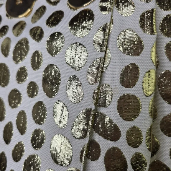 LaROK Metallic Leopard Print Cropped Jacket Short Sleeve Double Breasted S
